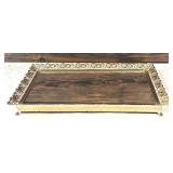 Mixed Decor Lot with Ornate Mirror, Metal Tray, Heart Pendant, and Abbington Park Summer Paris Collector Boxes