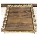 Mixed Decor Lot with Ornate Mirror, Metal Tray, Heart Pendant, and Abbington Park Summer Paris Collector Boxes