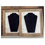 Pair of Framed Necklace Displays
