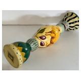 Set of 3 Hand-Painted Rooster Motif Ceramic Serving Pieces