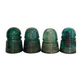 Collection of 8 Vintage Ceramic and Glass Electrical Insulators