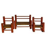 Assorted Vintage Doll Furniture with Plush Bear Guard