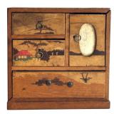 Assorted Vintage Doll Furniture with Plush Bear Guard