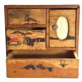 Assorted Vintage Doll Furniture with Plush Bear Guard