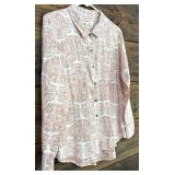 Ruff Hewn Button-Up Long Sleeve Shirt Size L