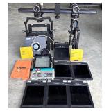 Vintage Adapt-A-Case Fiberbilt Hard Aluminum Case and Large Format Monorail View Camera Setup Specifically a Combo SC, Along with Various Accessories Used in Large Format Photography