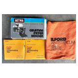 Vintage Adapt-A-Case Fiberbilt Hard Aluminum Case and Large Format Monorail View Camera Setup Specifically a Combo SC, Along with Various Accessories Used in Large Format Photography