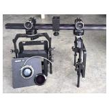 Vintage Adapt-A-Case Fiberbilt Hard Aluminum Case and Large Format Monorail View Camera Setup Specifically a Combo SC, Along with Various Accessories Used in Large Format Photography