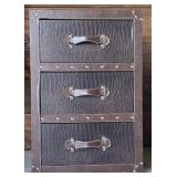 Trunk Style Chest with Three Drawers Luggage / Trunk Handles