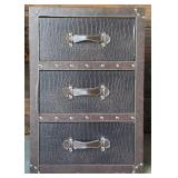 Trunk Style Chest with Three Drawers Luggage / Trunk Handles