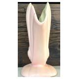 Vintage Red Wing 899 Pottery Pink / Rose Fan Vase