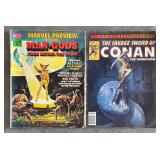 Collection of 10 Vintage Comic Books Marvel and DC Assorted Titles