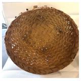 Collection of 6 Vintage Woven Baskets Assorted Styles