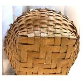 Collection of 6 Vintage Woven Baskets Assorted Styles
