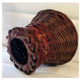 Collection of 6 Vintage Woven Baskets Assorted Styles