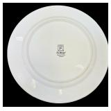 A Set of 8 Assorted Ivory Dinner Plates