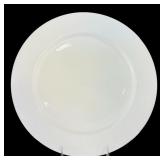 A Set of 8 Assorted Ivory Dinner Plates