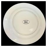 A Set of 8 Assorted Ivory Dinner Plates