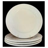 A Set of 8 Assorted Ivory Dinner Plates