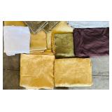 Assorted Fabric Pieces, Tablecloths, and Window Treatments Collection