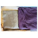 Assorted Fabric Pieces, Tablecloths, and Window Treatments Collection