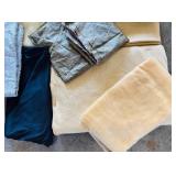 Assorted Fabric Pieces, Tablecloths, and Window Treatments Collection