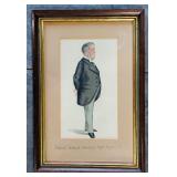 Framed Antique Print Vanity Fair Caricature Depicting Frederick Beauchamp Paget Seymour, 1st Baron Alcester "Spy"