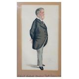Framed Antique Print Vanity Fair Caricature Depicting Frederick Beauchamp Paget Seymour, 1st Baron Alcester "Spy"