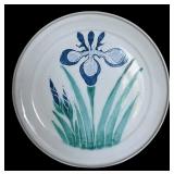 Artisan Crafted Pottery Plate with Beautiful Floral Design