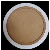 Artisan Crafted Pottery Plate with Beautiful Floral Design