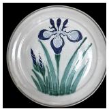 Artisan Crafted Pottery Plate with Beautiful Floral Design