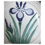 Artisan Crafted Pottery Plate with Beautiful Floral Design