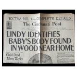 Collection of 4 Vintage 1930s Newspaper Front Pages Historic Headlines