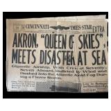 Collection of 4 Vintage 1930s Newspaper Front Pages Historic Headlines