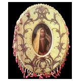 12 Inch Decorative Framed Artwork and Signed Folk Art Plaque