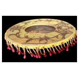 12 Inch Decorative Framed Artwork and Signed Folk Art Plaque