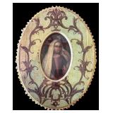 12 Inch Decorative Framed Artwork and Signed Folk Art Plaque