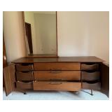 Kent-Coffey The Eloquence Mid-Century Modern Dresser with Mirror Kent-Coffey The Eloquence Mid-Century Modern Dresser with Mirror