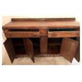 Antique Carved Oak Sideboard Buffet with Drawers and Doors Antique Carved Oak Sideboard Buffet with Drawers and Doors
