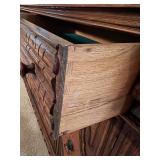 Antique Carved Oak Sideboard Buffet with Drawers and Doors Antique Carved Oak Sideboard Buffet with Drawers and Doors