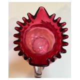 Fenton Cranberry Coin Dot Pitcher and 2 Tumblers Set Fenton Cranberry Coin Dot Pitcher and 2 Tumblers Set