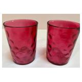 Fenton Cranberry Coin Dot Pitcher and 2 Tumblers Set Fenton Cranberry Coin Dot Pitcher and 2 Tumblers Set