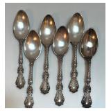 Set of 6 Shreve Crump & Low Sterling Silver Spoons Patent 1900 Set of 6 Shreve Crump & Low Sterling Silver Spoons Patent 1900