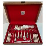 1847 Rogers Bros Silverplate Flatware Set in Chest  1847 Rogers Bros Silverplate Flatware Set in ChestÂÂ