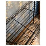 Metal Wire Kitchen Utility Rack with Hooks and Wood Shelf Top Metal Wire Kitchen Utility Rack with Hooks and Wood Shelf Top