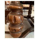 Antique Expandable Dining Table with 6 Ornately Carved Chairs Antique Expandable Dining Table with 6 Ornately Carved Chairs