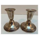 Lady Atkins Sterling Silver Weighted Pedestal Dish and Duchin Candlestick Set Lady Atkins Sterling Silver Weighted Pedestal Dish and Duchin Candlestick Set