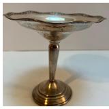 Lady Atkins Sterling Silver Weighted Pedestal Dish and Duchin Candlestick Set Lady Atkins Sterling Silver Weighted Pedestal Dish and Duchin Candlestick Set