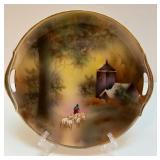 RS Germany Hand Painted Porcelain Plate with Shepherd Scene RS Germany Hand Painted Porcelain Plate with Shepherd Scene