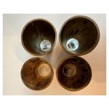 Set of 4 Abalone Inlay Shot Glasses with Clear Glass Elephant Figurine Set of 4 Abalone Inlay Shot Glasses with Clear Glass Elephant Figurine